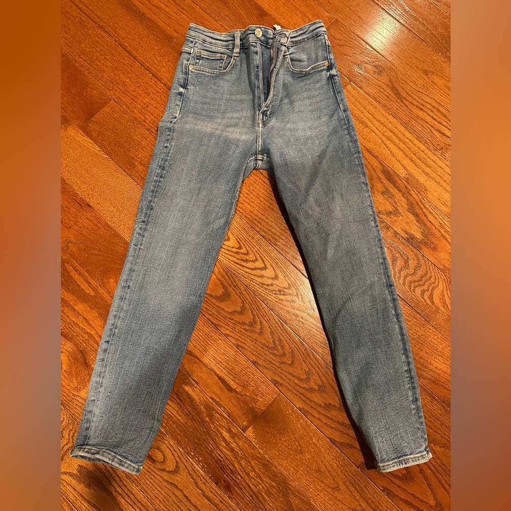 Zara high-rise denim jeans